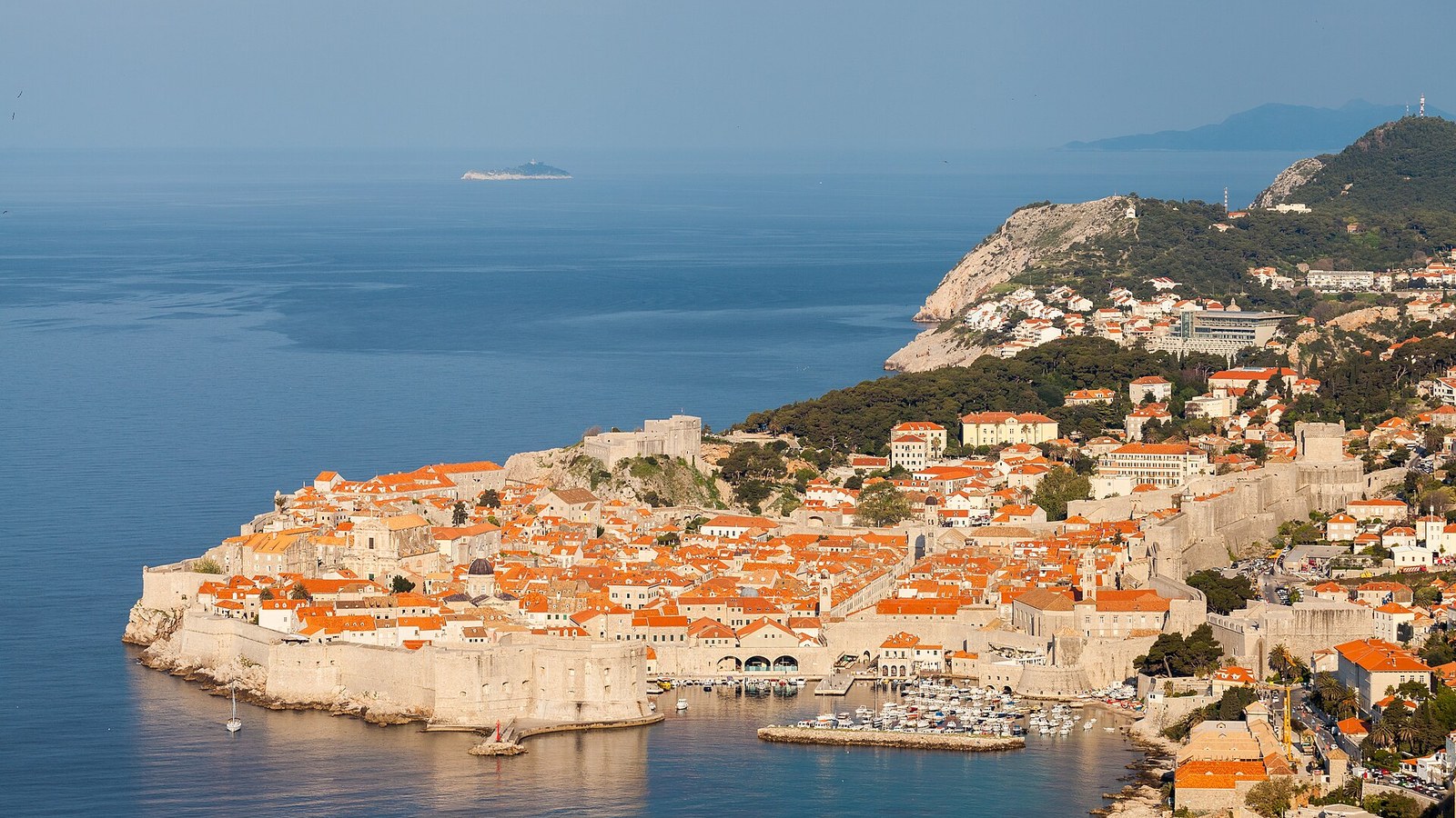 Panorama of Dubrovnik Old Town and the Adriatic — economy rental cars from €39 per day